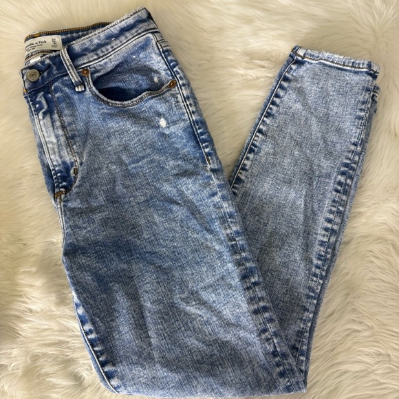 Abercrombie & Fitch High Rise Super Skinny Ankle Jeans Size 27 / 4 Curve Love - Picture 6 of 6